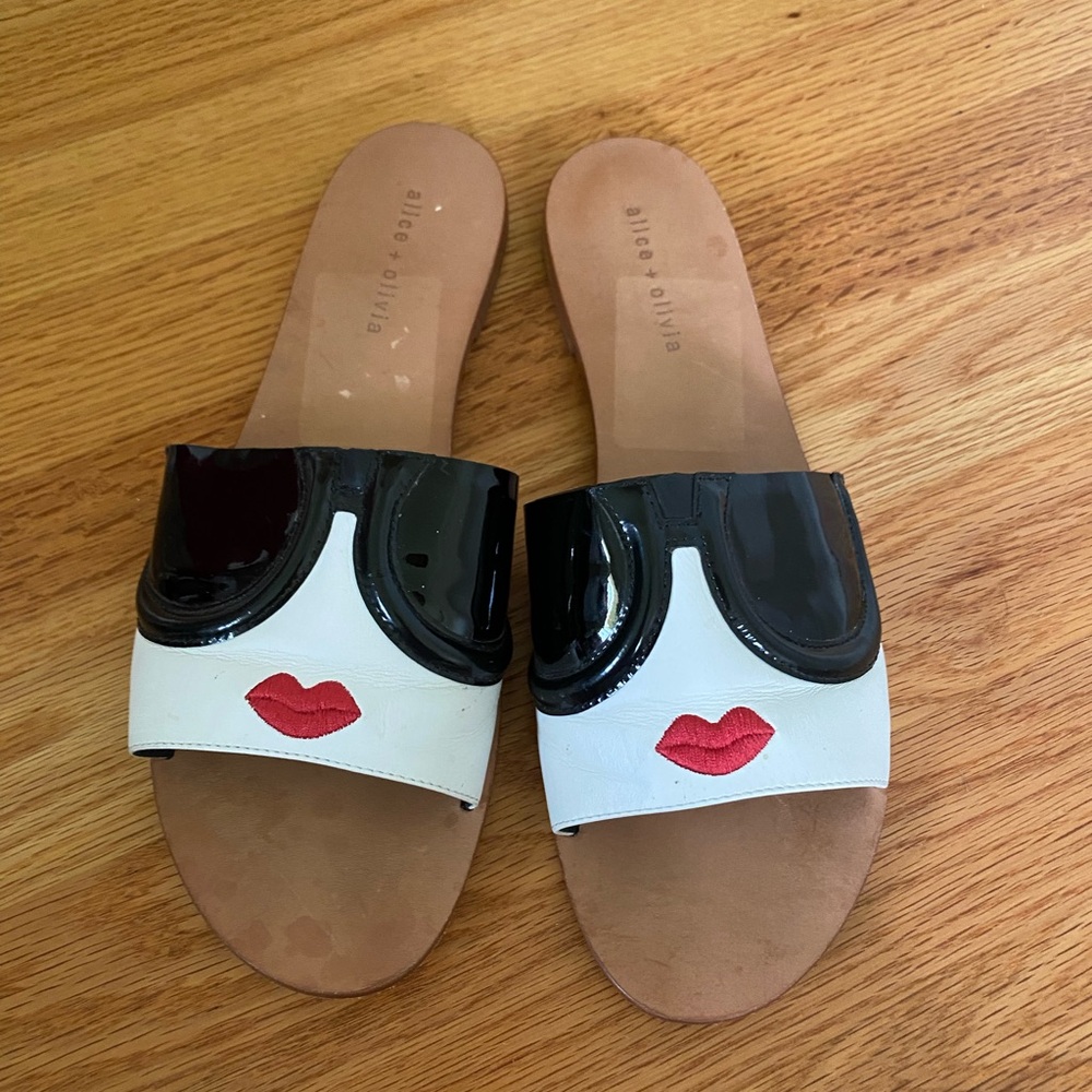 Alice + Olivia ;  Alice and Olivia Slide Sandals